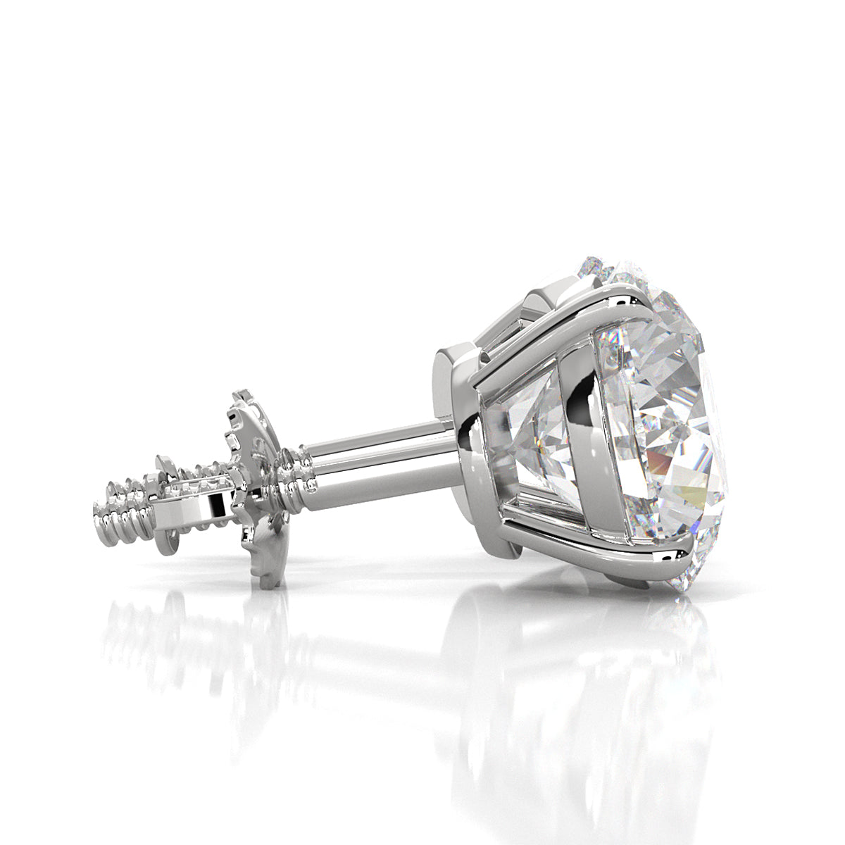 Elegant Round Lab Grown Diamond Stud Earrings | IGI Certified Brilliance & Timeless Sparkle